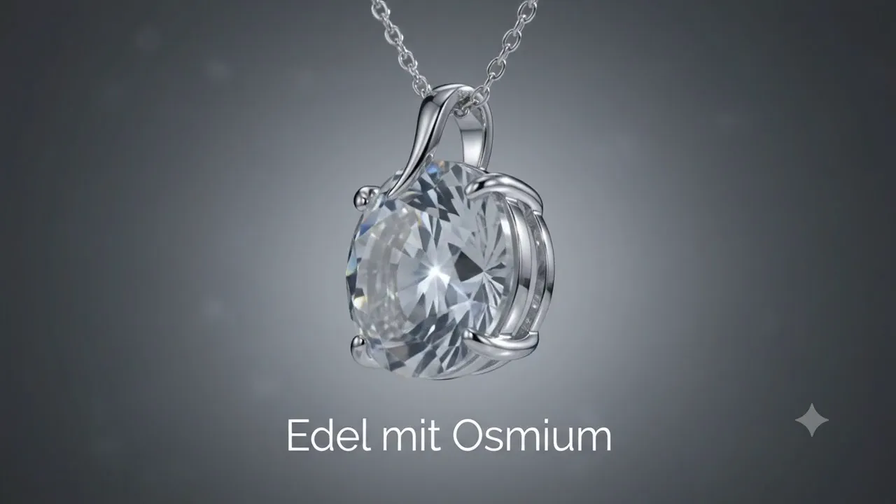 Osmium-Disk verwandelt in eine Halskette mit Stein und Osmium