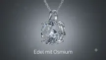 Osmium-Disk verwandelt in eine Halskette mit Stein und Osmium