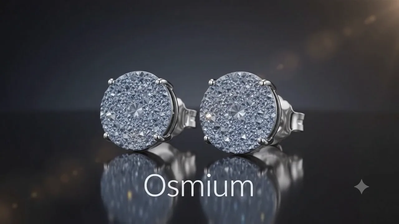 Osmium-Disk verwandelt in Ohrstecker